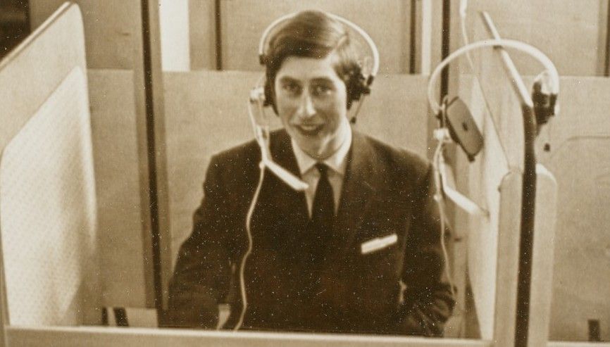 Prince Charles in Welsh Language Lab at Aberystwyth University