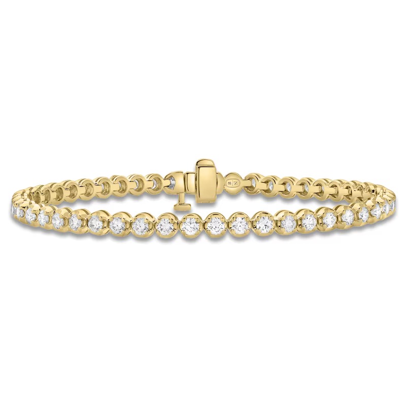 jared, Diamond Tennis Bracelet 3 Ct Tw 14k Yellow Gold 7"