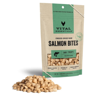 Vital Essentials Salmon Bites Freeze-Dried Raw Dog Treats