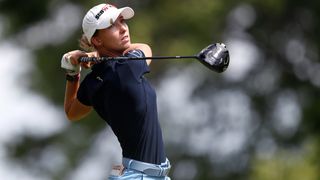 Alexandra Forsterling takes a shot at the Meijer LPGA Classic