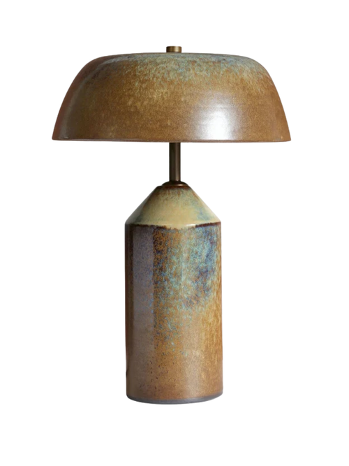 Multicolor Glazed Gres Ceramic Table Lamp