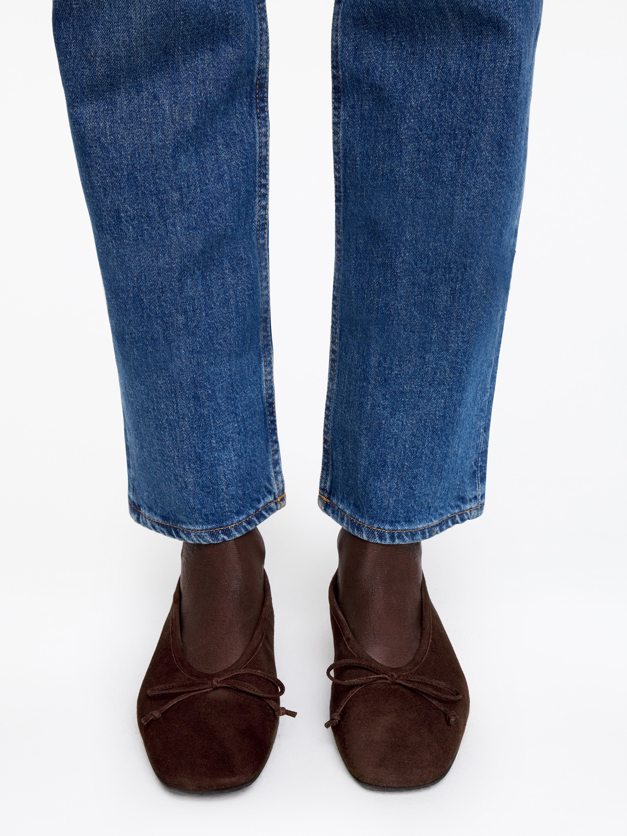 Suede Ballerinas &ndash; Brown &ndash; Arket Gb