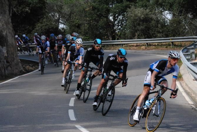 Team Sky Procycling on the descent