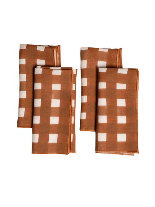 Crosshatch Linen Napkins, Set of 4