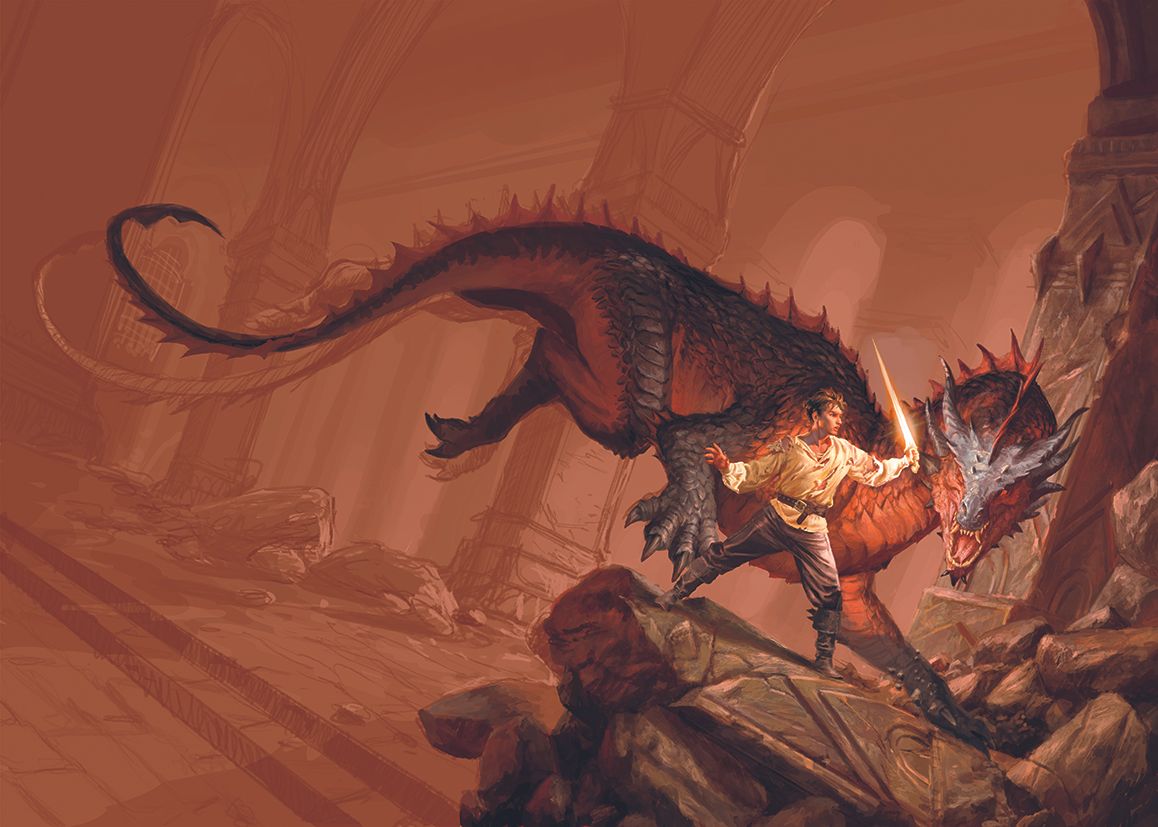 How I created a dramatic fight scene for the cover of a fantasy book in the aesthetic that I grew up with