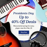 Musician’s Friend Presidents’ Day Sale: Up to 40% off