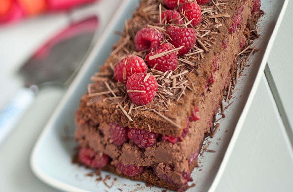 Chocolate raspberry terrine