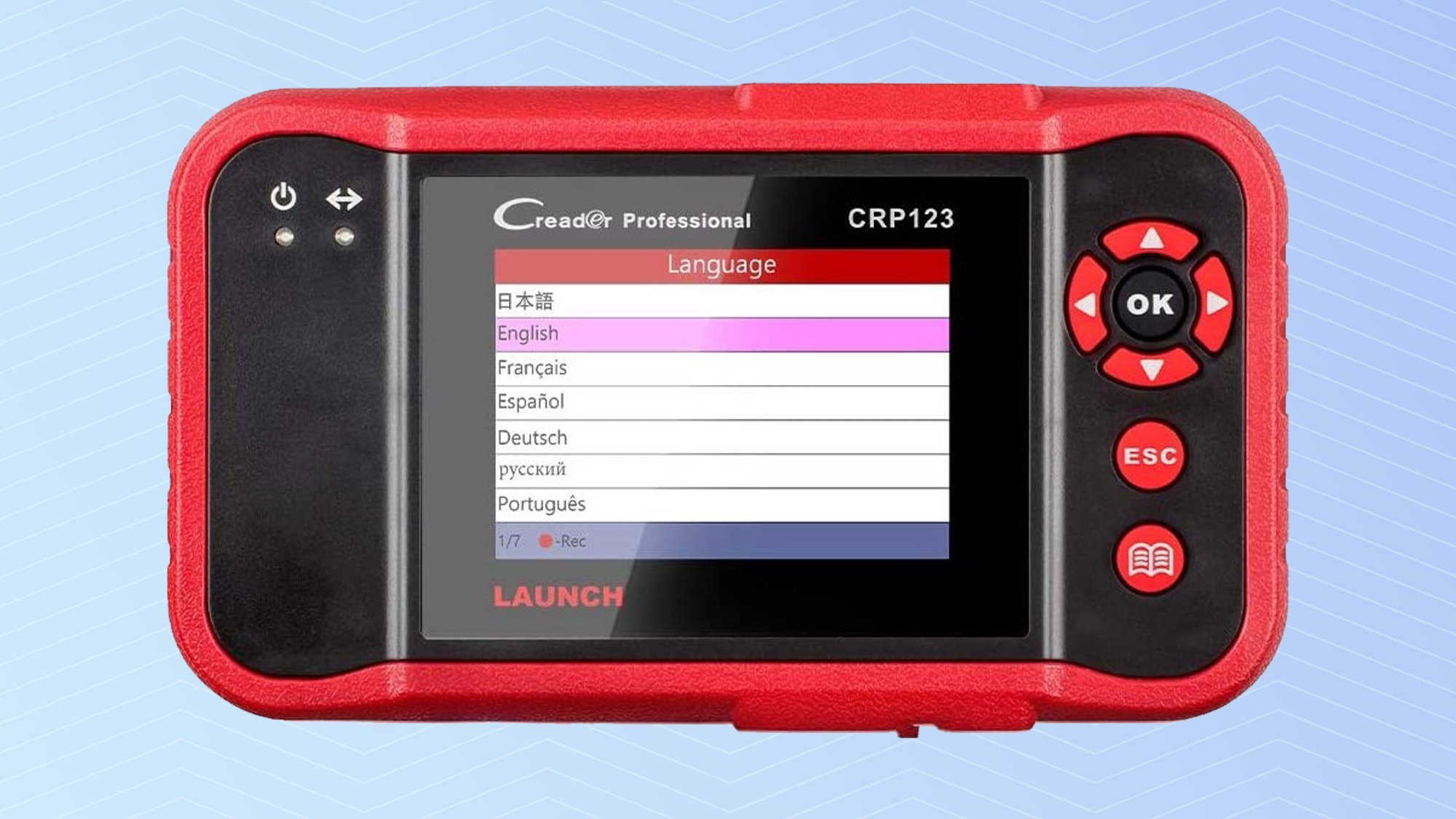 Launch CRP 123 Professional menu screen