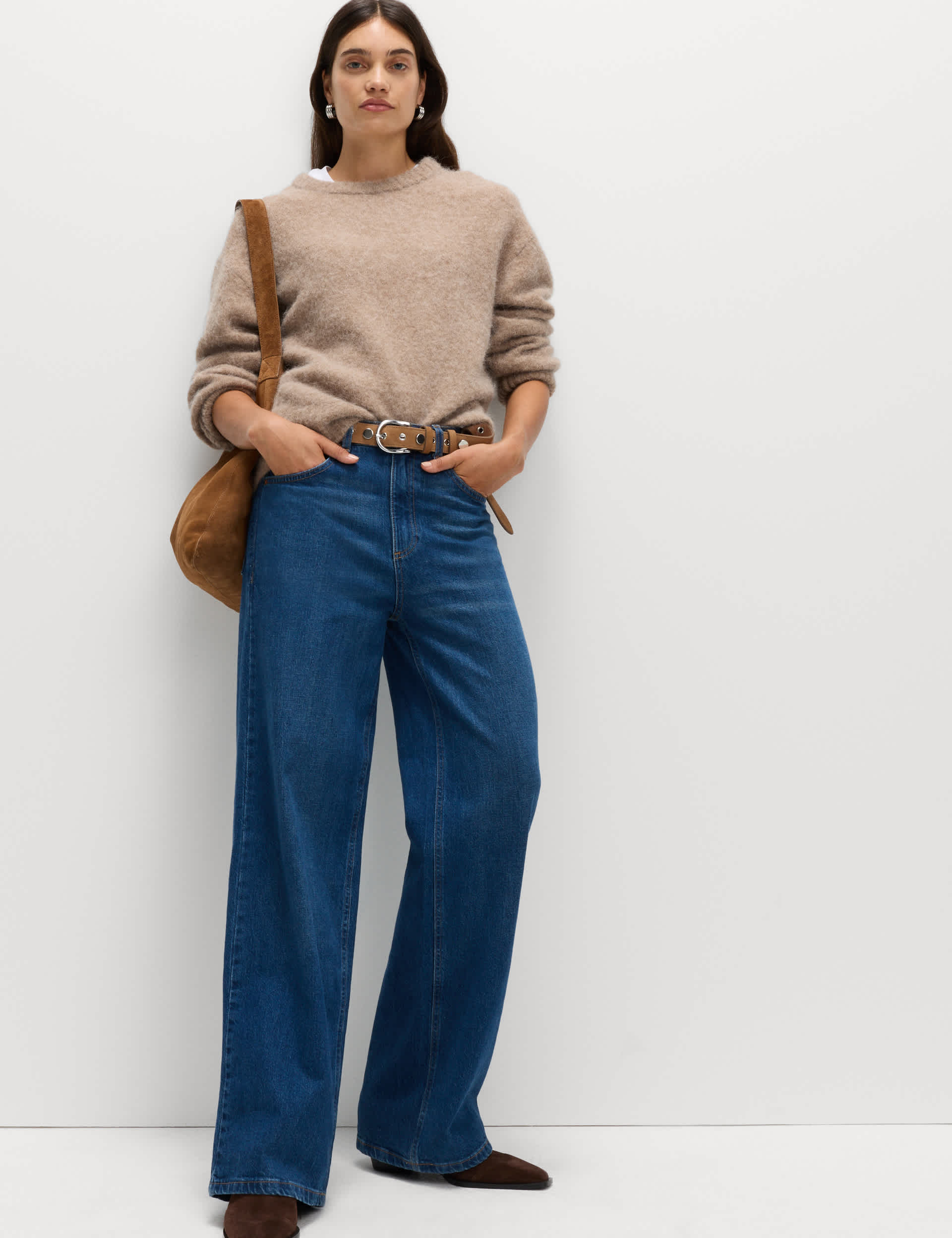 Alpaca Blend Textured Relaxed Jumper