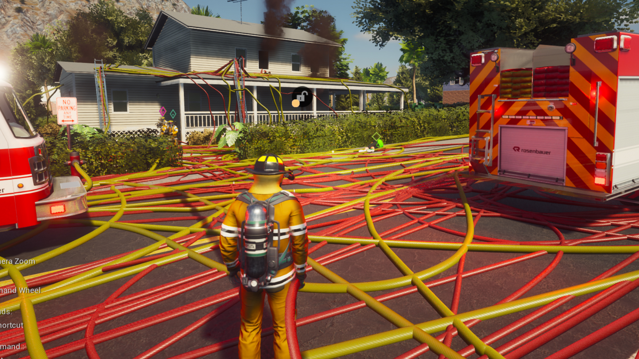  Firefighting Simulator has infinitely long hoses, so I filled a neighborhood with them 