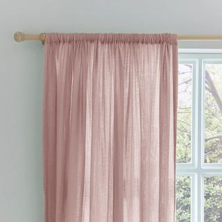 Dunelm Cotton Muslin Slot Top Curtains