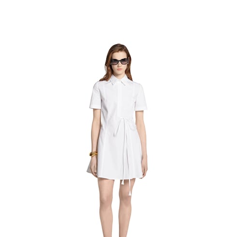 Embossed Heavy Cotton Poplin Dress