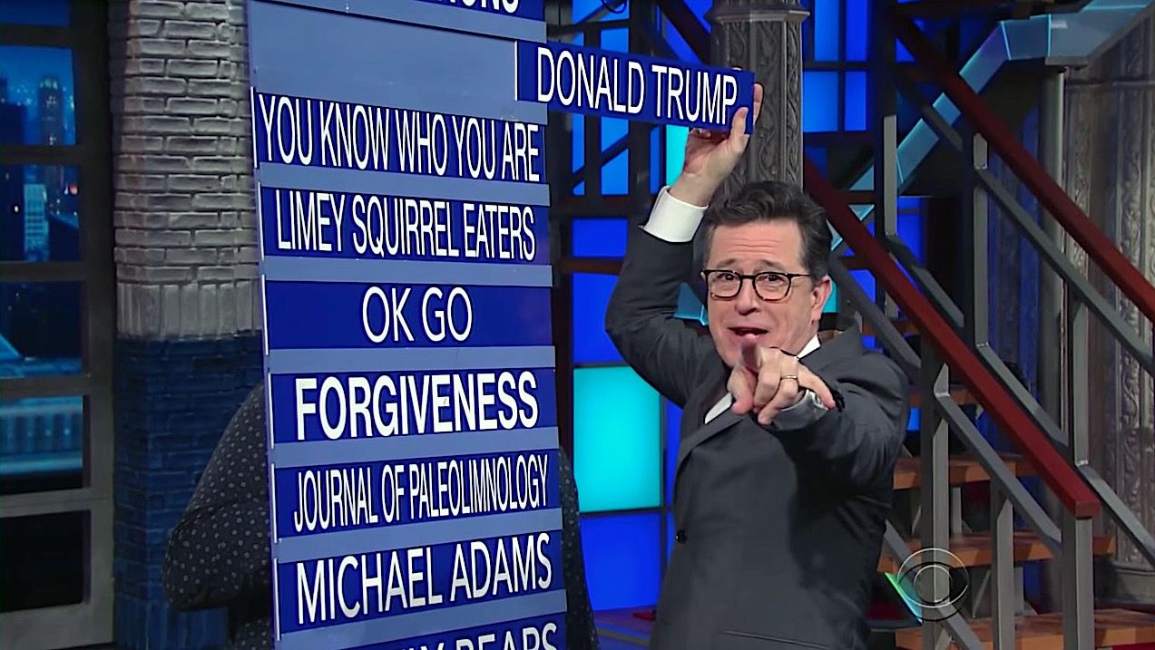 Stephen Colbert puts Donald Trump &amp;quot;on notice&amp;quot;