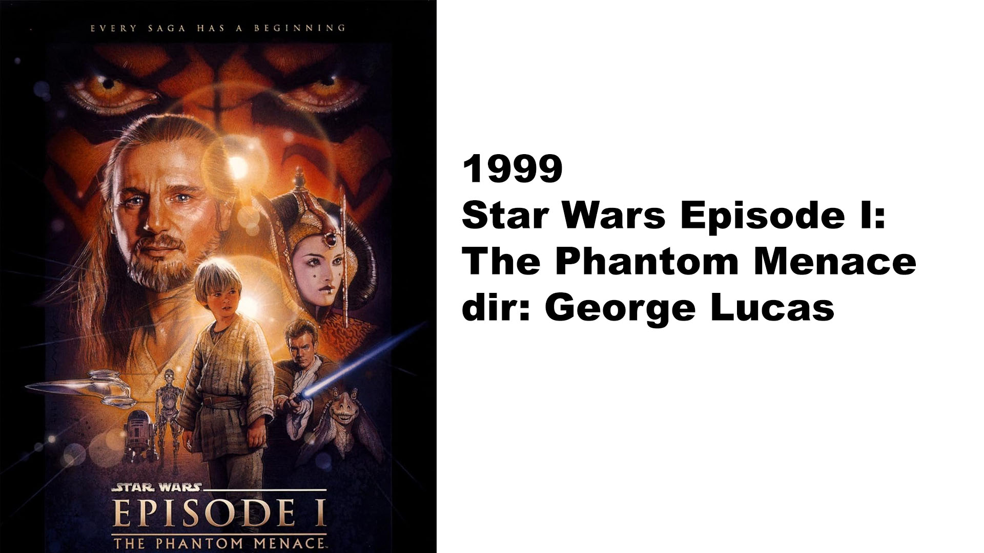Star Wars: The Phantom Menace poster