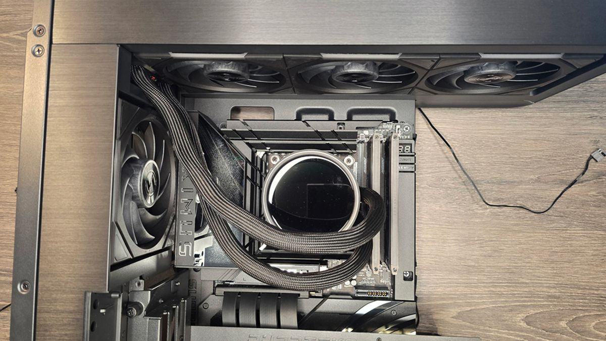An RX 9070 XT gaming PC being built, step-by-step.