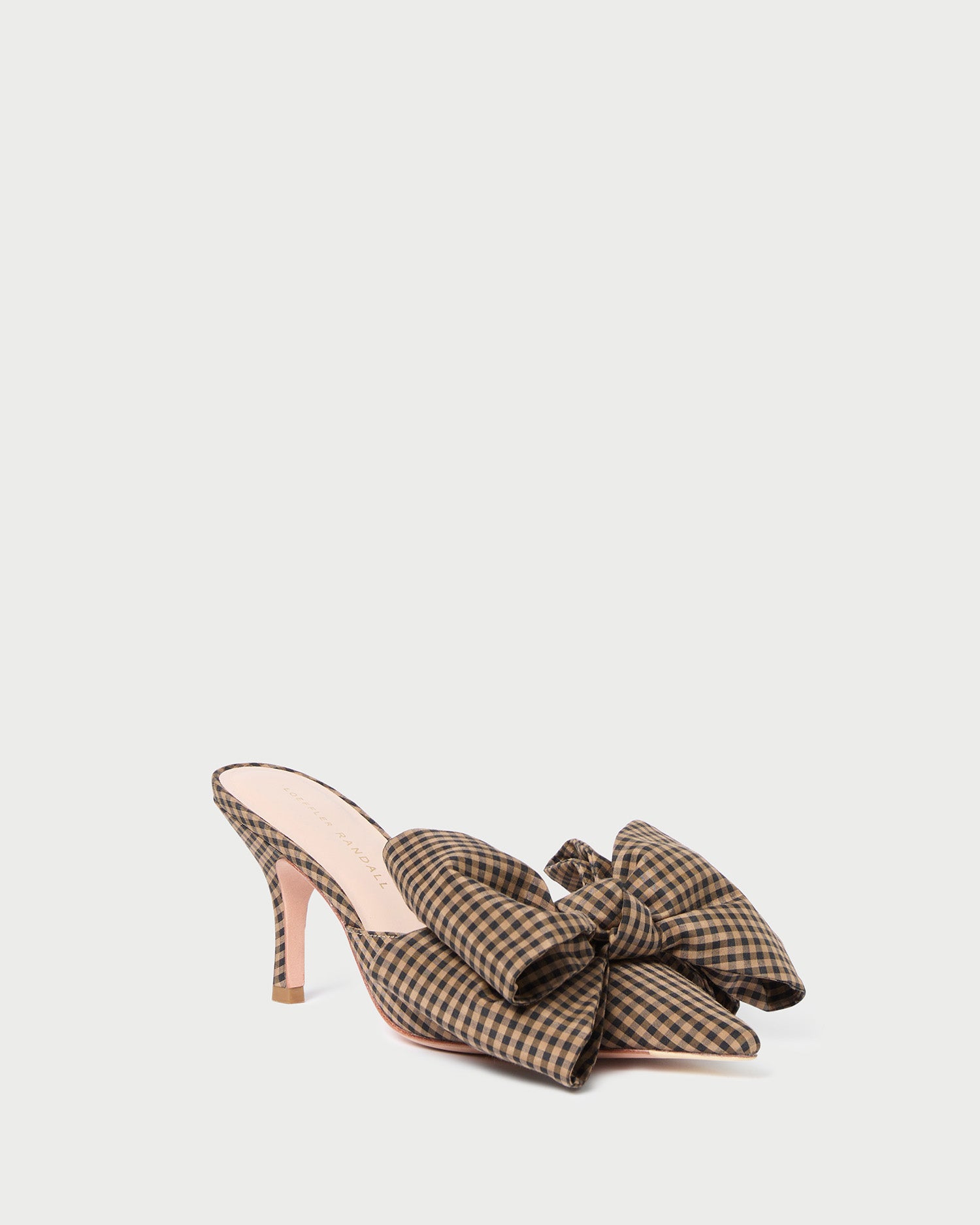 Margot Brown/black Check Bow Mule - Brown/black Check / 5