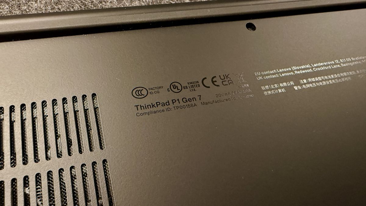 Lenovo ThinkPad P1 Gen 7