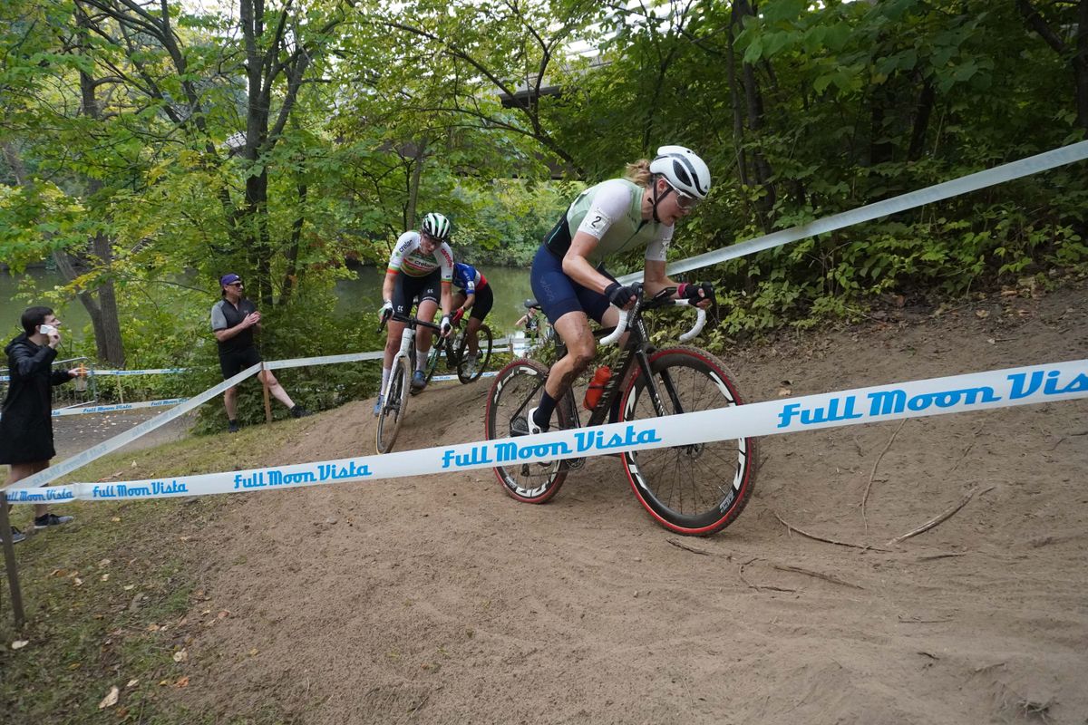 Maghalie Rochette in lead at C1 Rochester Cyclocross