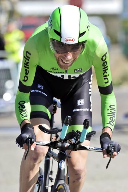 Laurens ten Dam (Belkin) in action during the Ruta del Sol prologue time trial