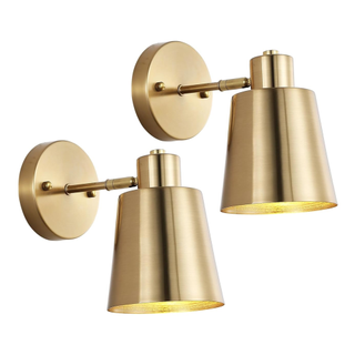 Two gold sconces