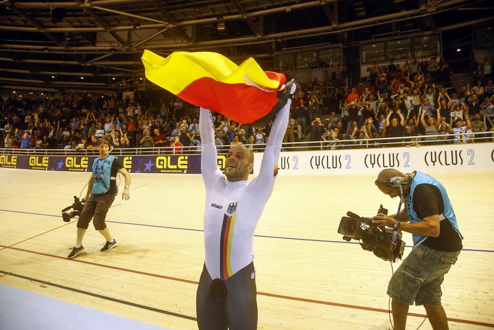 Men's keirin winner Maximillian Levy