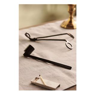Wick trimmer and candle snuffer in black set
