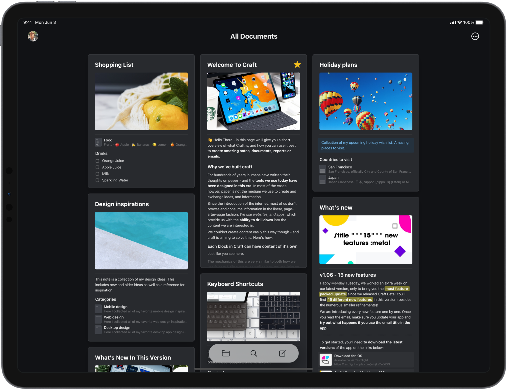Notes Crafter Notes app Craft updated to include support for file attachments and ...