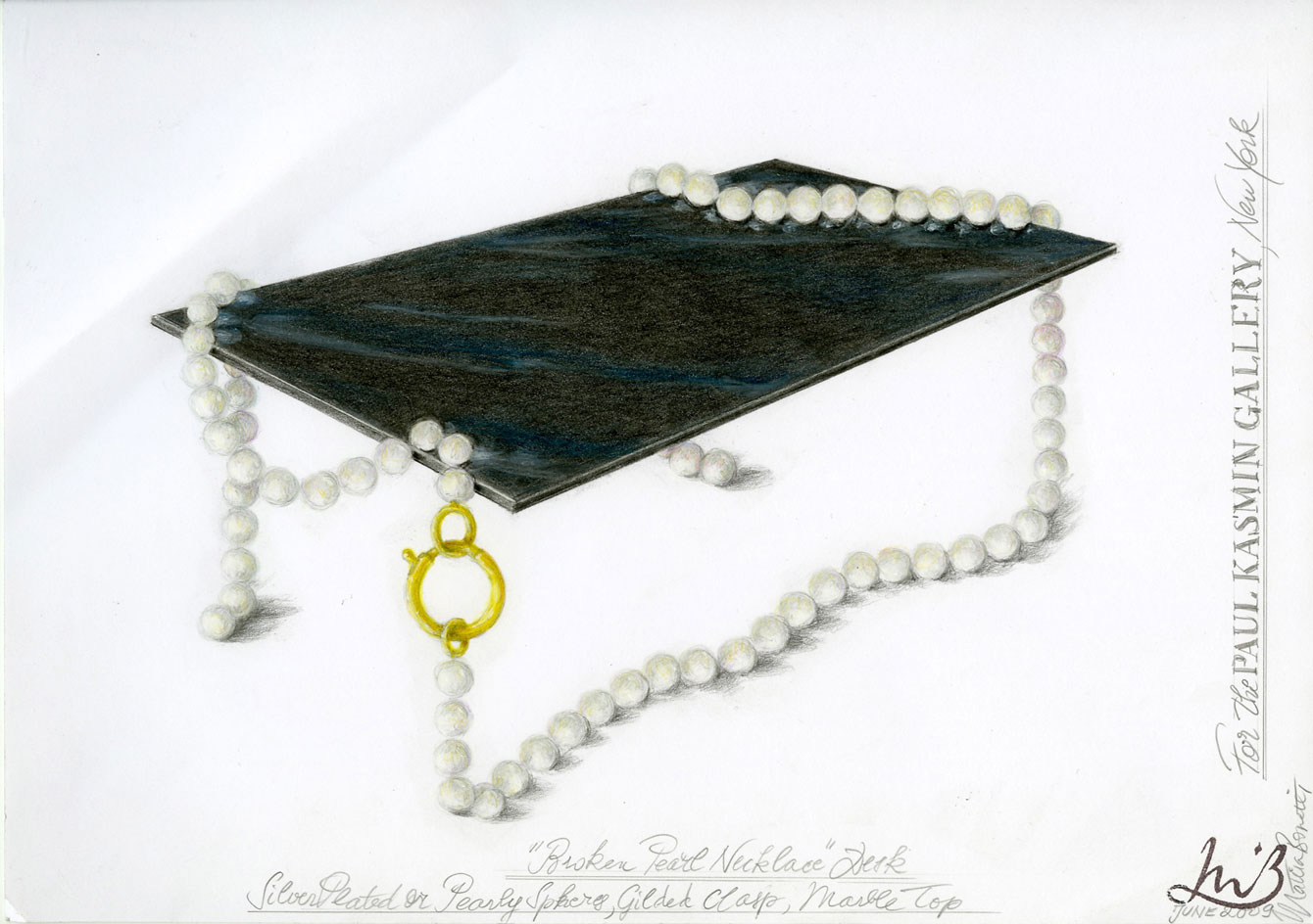 A design drawing for a dining room table from the new book