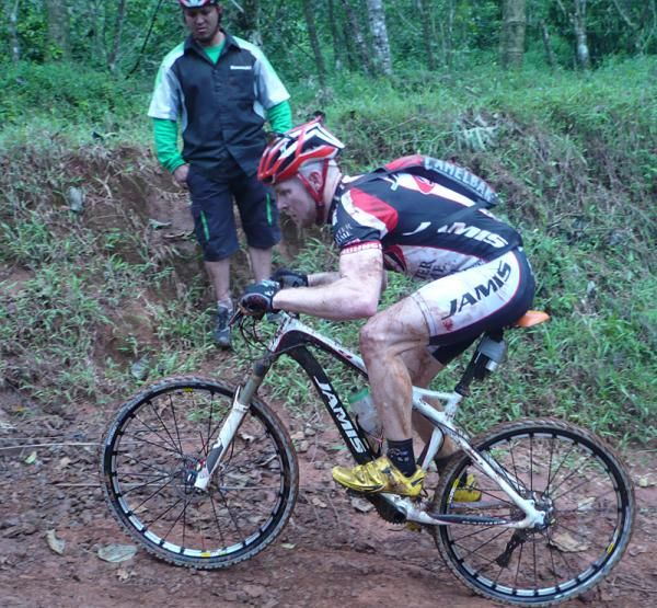 A Jamis racer on a climb.