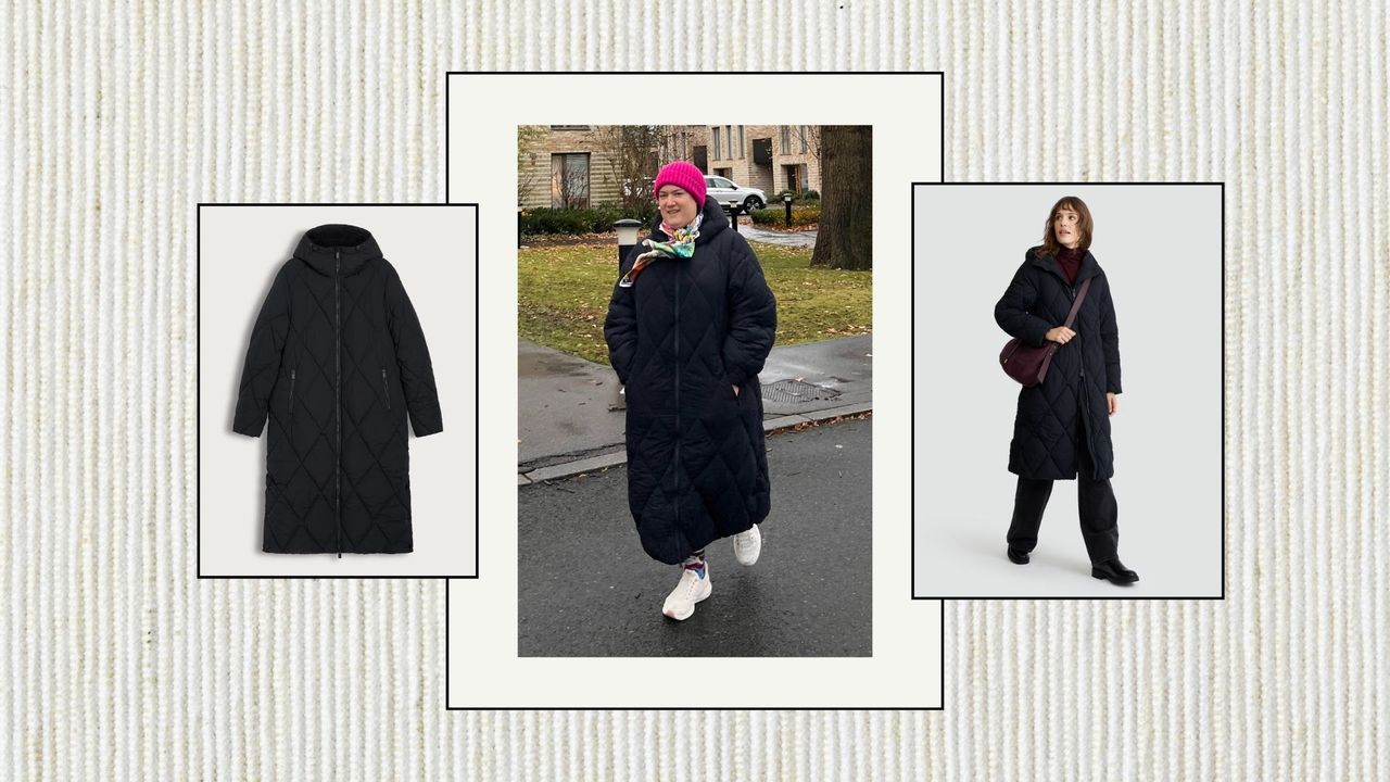 puffer shower proof coat worn by Rivkie Baum