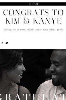 Beyonc&eacute; shared an intimate picture of Kim Kardashian and Kanye West on her website