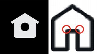 Old Twitter home icon vs the new X home icon