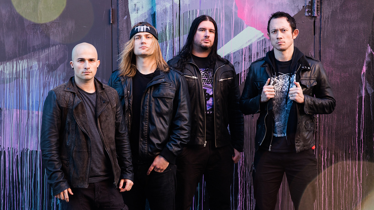 A press shot of Trivium taken in 2016