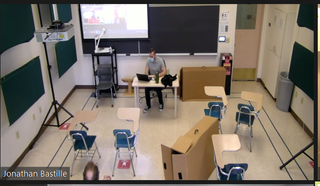 Hybrid classroom at Boston University