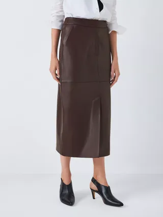 John Lewis Leather Pencil Skirt