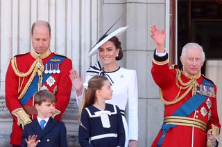 Kate Middleton and the royal family at Trooping the Colour