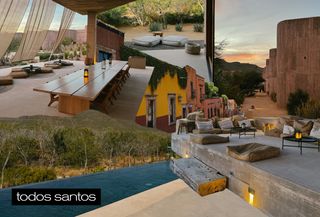 A collage of images featuring Todos Santos, Mexico.