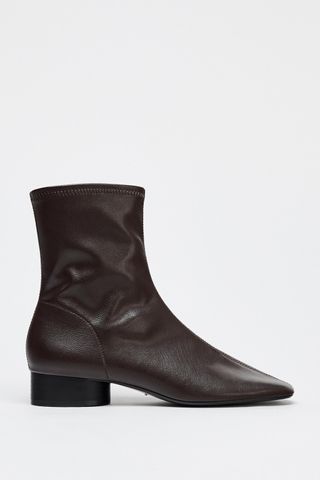 Soft Topstitched Ankle Boots