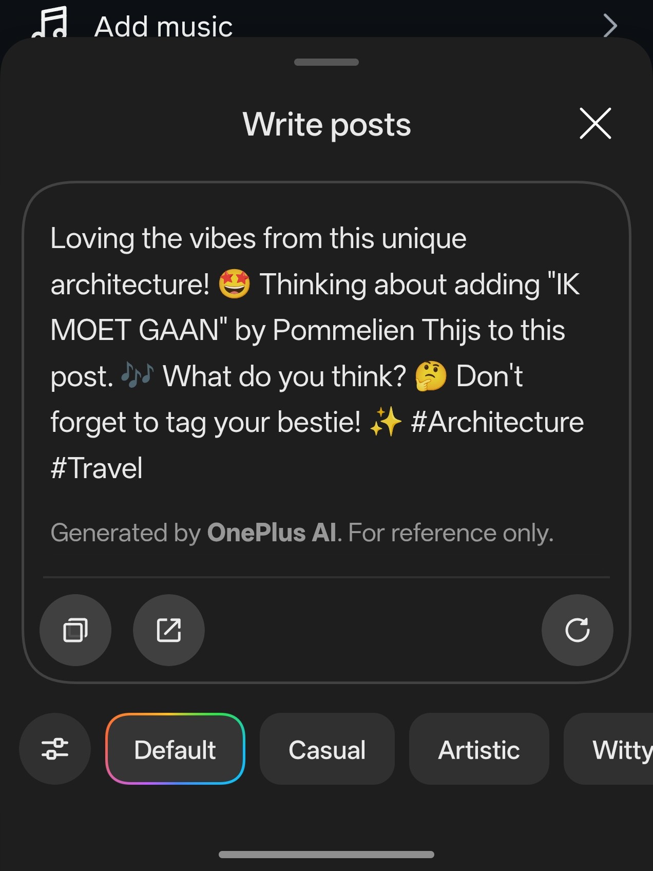 OnePlus 15 AI Writer