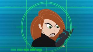 Kim Possible in the show's theme song, "Call Me, Beep Me"