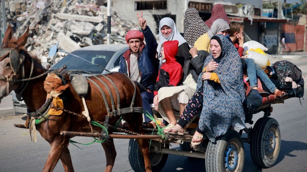 Gaza City residents flee south