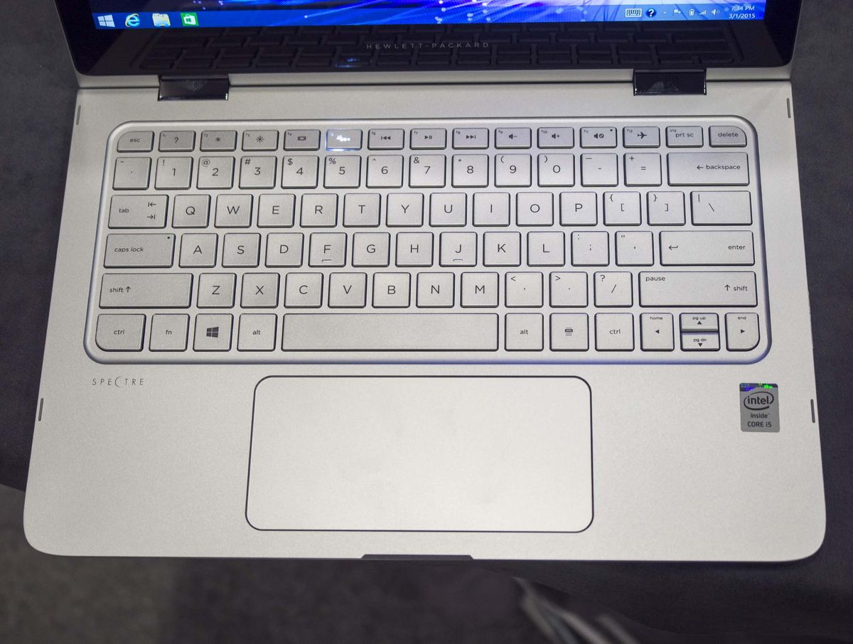 HP Spectre x360 keyboard and trackpad