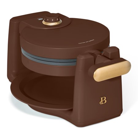 Beautiful Rotating Belgian Waffle Maker, Chocolate by Drew Barrymore