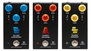 Keeley Electronics Blues Disorder, Angry Orange and Super Rodent pedals