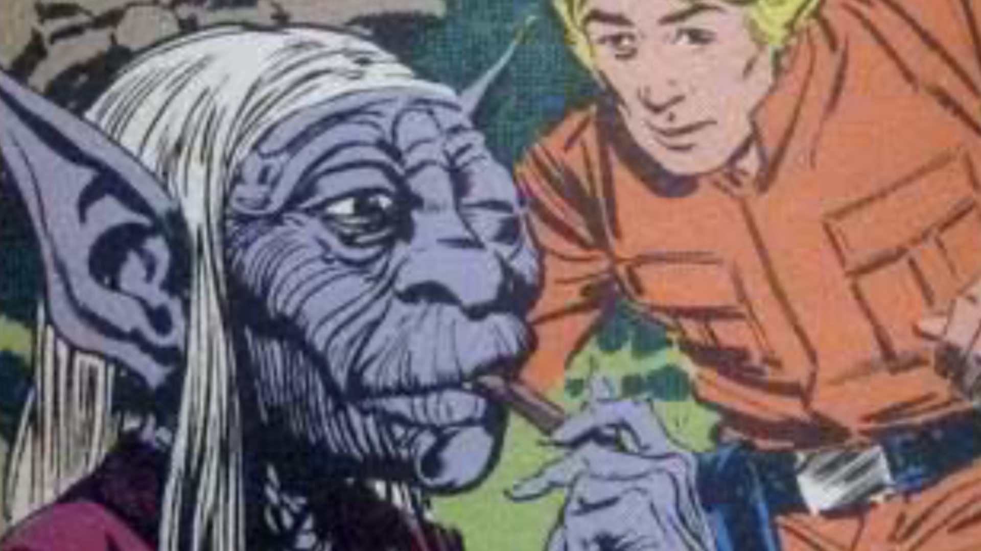 Yoda&#039;s original appearance in the first printing of Marvel&#039;s comic adaptation of The Empire Strikes Back