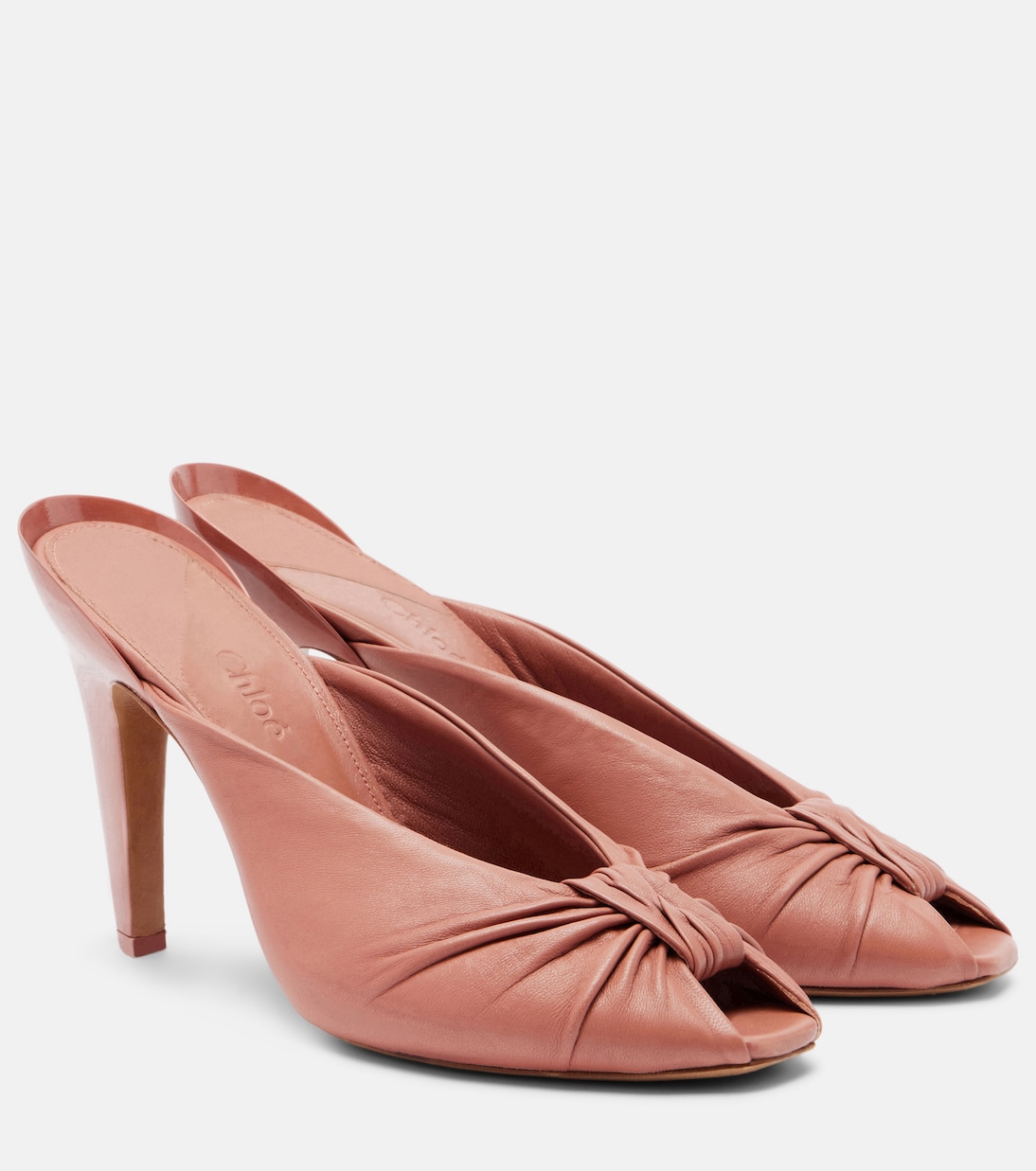 Suzie Leather Mules in Brown - Chloe
