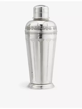 Rochester Flower-Engraved Stainless-Steel Cocktail Shaker 24cm