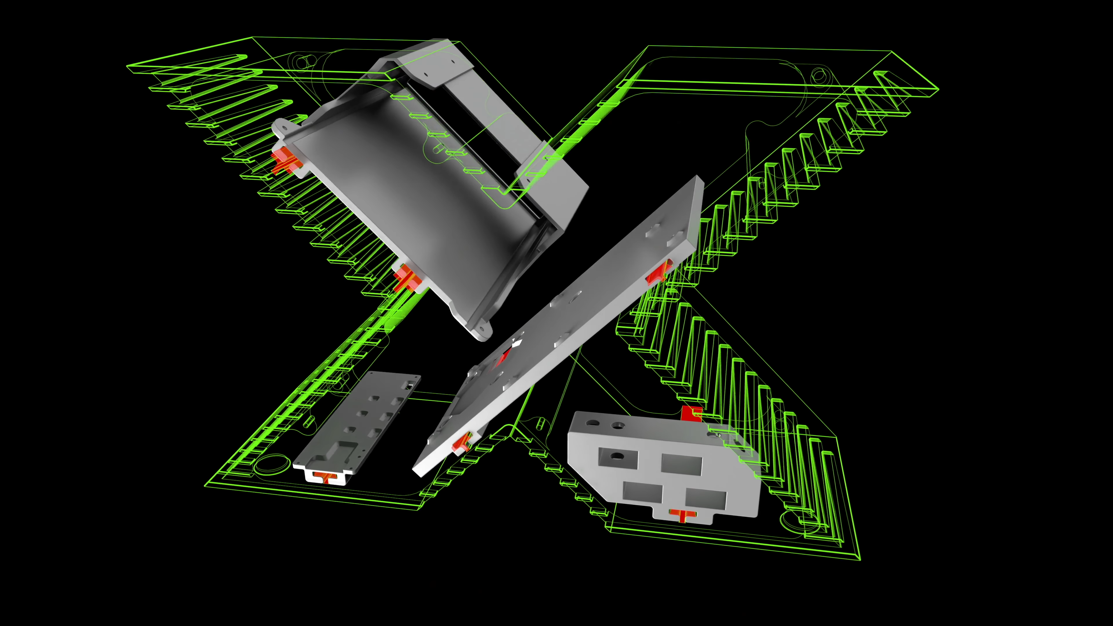 Xbox prototype redux mounting points for the brackets that would slide on