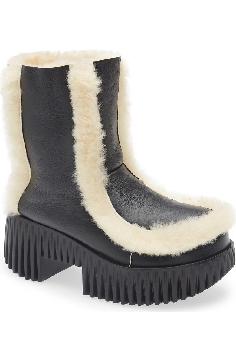 Plia Fero Genuine Shearling Platform Bootie