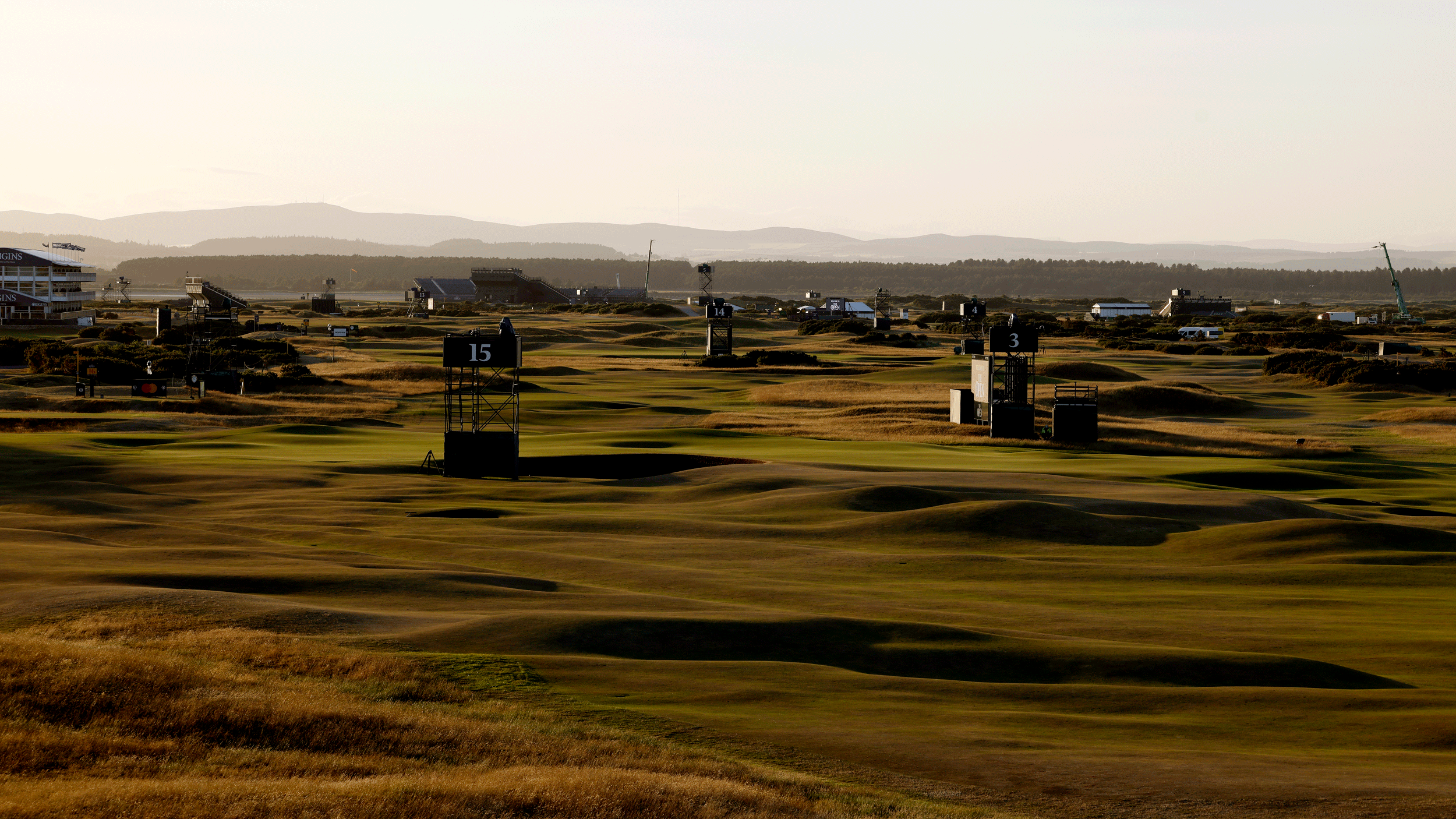 An aerial view across St Andrews Old Course ahead of the 150th Open Championship in 2022